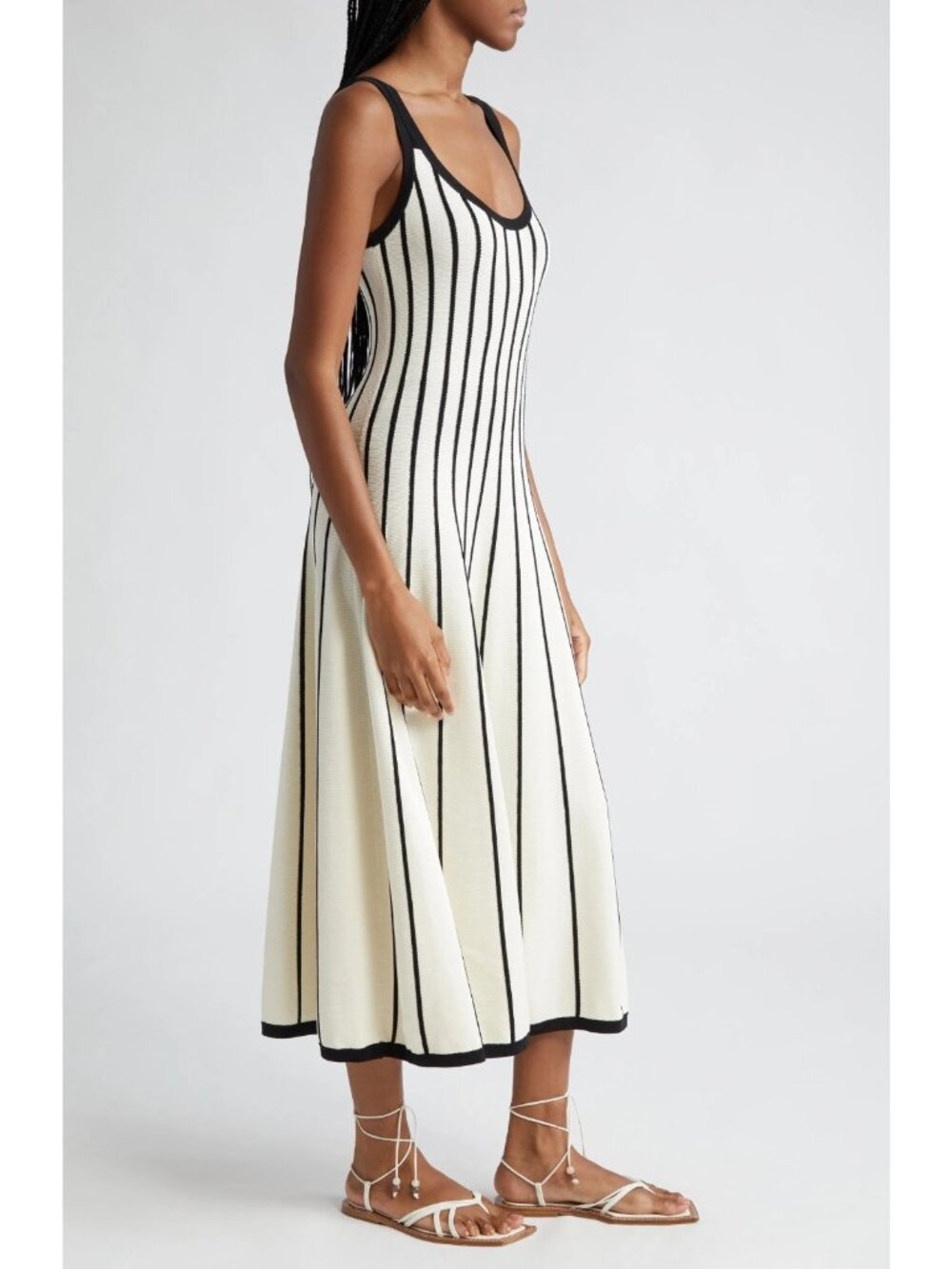 Zimmermann Matchmaker Womens Sweater Midi Dress Cream / Black Size 3 / US 10 - Picture 2 of 6